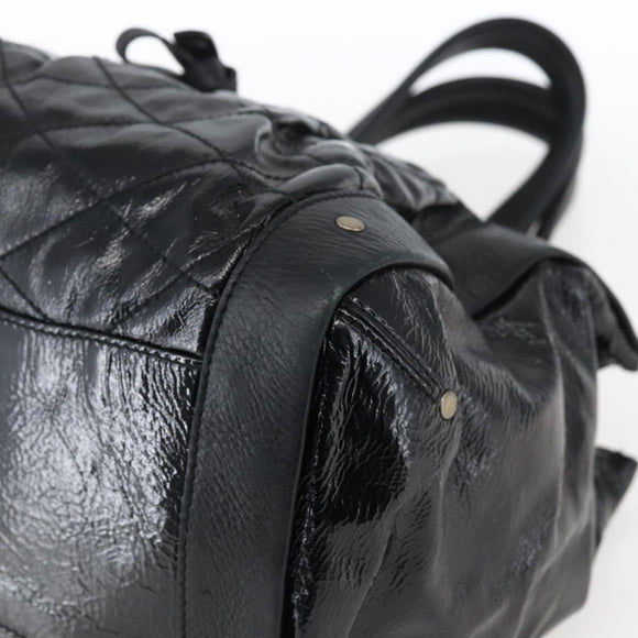 BALLY Hand Bag Leather Black Auth ti3771