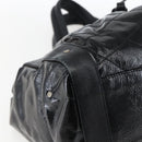 BALLY Hand Bag Leather Black Auth ti3771-11