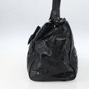 BALLY Hand Bag Leather Black Auth ti3771-5