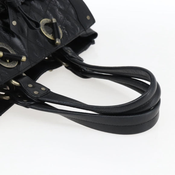 BALLY Hand Bag Leather Black Auth ti3771