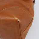 BOTTEGA VENETA Hand Bag Leather Brown Gold Auth ti3772-14