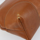 BOTTEGA VENETA Hand Bag Leather Brown Gold Auth ti3772-16