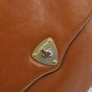 BOTTEGA VENETA Hand Bag Leather Brown Gold Auth ti3772-17