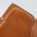 BOTTEGA VENETA Hand Bag Leather Brown Gold Auth ti3772-10