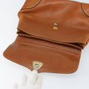 BOTTEGA VENETA Hand Bag Leather Brown Gold Auth ti3772-18