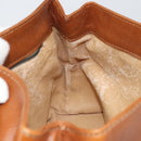 BOTTEGA VENETA Hand Bag Leather Brown Gold Auth ti3772-19