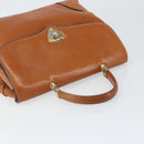 BOTTEGA VENETA Hand Bag Leather Brown Gold Auth ti3772-6