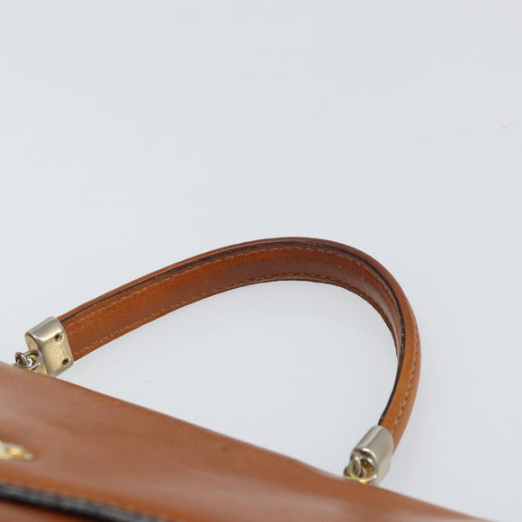 BOTTEGA VENETA Hand Bag Leather Brown Gold Auth ti3772