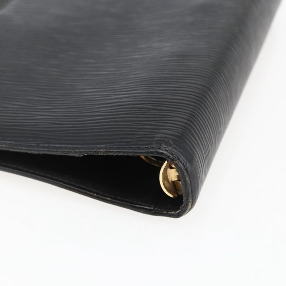 LOUIS VUITTON Epi Agenda MM Dagplanneromslag Zwart R20042 LV Auth ti3776