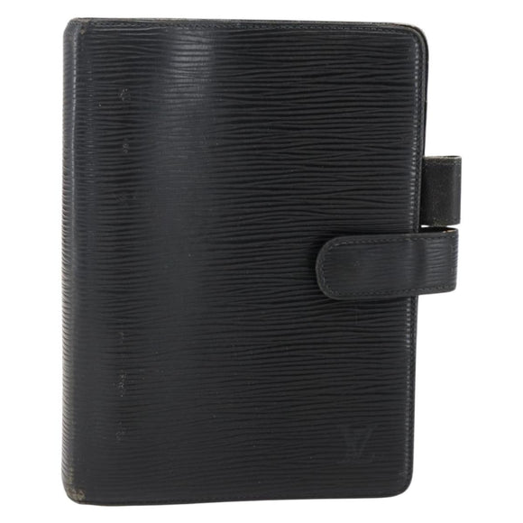 LOUIS VUITTON Epi Agenda MM Dagplanneromslag Zwart R20042 LV Auth ti3776