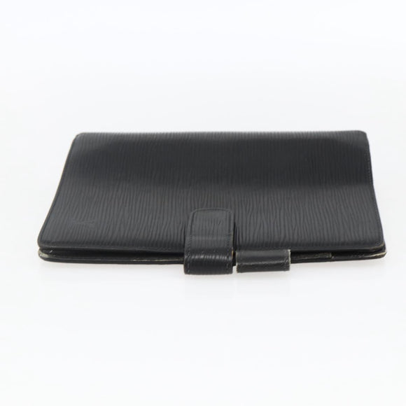 LOUIS VUITTON Epi Agenda MM Dagplanneromslag Zwart R20042 LV Auth ti3776