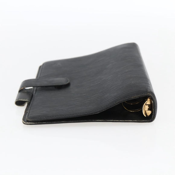 LOUIS VUITTON Epi Agenda MM Dagplanneromslag Zwart R20042 LV Auth ti3776