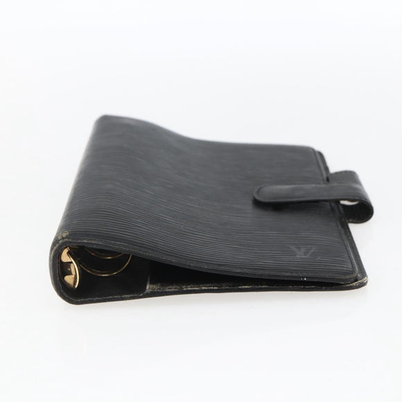 LOUIS VUITTON Epi Agenda MM Dagplanneromslag Zwart R20042 LV Auth ti3776