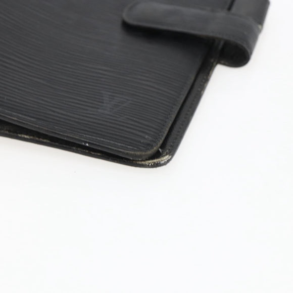 LOUIS VUITTON Epi Agenda MM Dagplanneromslag Zwart R20042 LV Auth ti3776