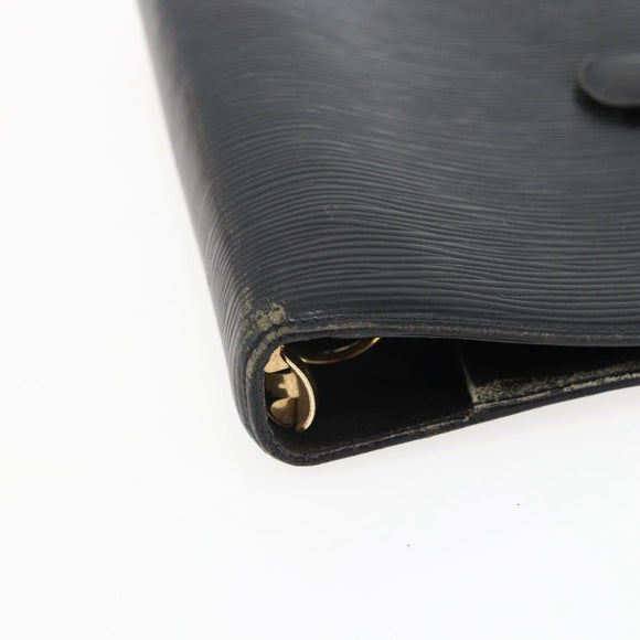 LOUIS VUITTON Epi Agenda MM Dagplanneromslag Zwart R20042 LV Auth ti3776