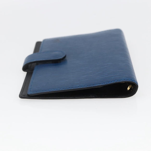 LOUIS VUITTON Epi Agenda PM Day Planner Cover Blue R20055 LV Auth ti3777