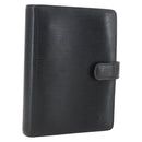 LOUIS VUITTON Epi Agenda MM Day Planner Cover Black R20042 LV Auth ti3778-1