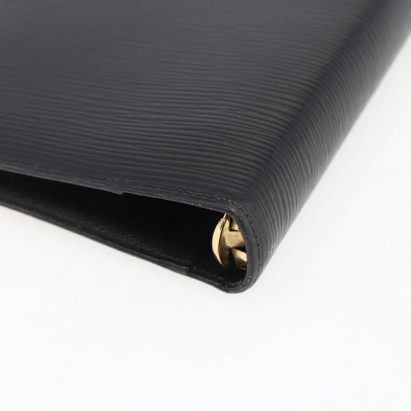 LOUIS VUITTON Epi Agenda MM Day Planner Cover Black R20042 LV Auth ti3778