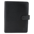 LOUIS VUITTON Epi Agenda MM Day Planner Cover Black R20042 LV Auth ti3778-2