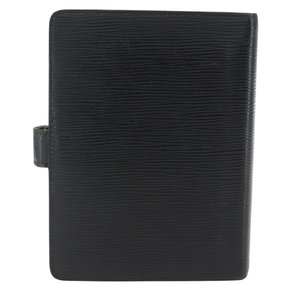 LOUIS VUITTON Epi Agenda MM Day Planner Cover Black R20042 LV Auth ti3778