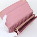 Miu Miu Long Wallet Leather Pink Auth ti3779-8