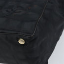 CHANEL New Travel Line Tote Bag Nylon Black Gold CC Auth ti3781-15