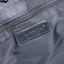 CHANEL New Travel Line Tote Bag Nylon Black Gold CC Auth ti3781-17