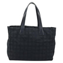 CHANEL New Travel Line Tote Bag Nylon Black Gold CC Auth ti3781-2