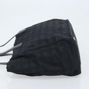 CHANEL New Travel Line Tote Bag Nylon Black Gold CC Auth ti3781-4