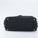 CHANEL New Travel Line Tote Bag Nylon Black Gold CC Auth ti3781-5