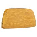 LOUIS VUITTON Epi Dauphine PM Pouch Yellow M48449 LV Auth ti3784-1