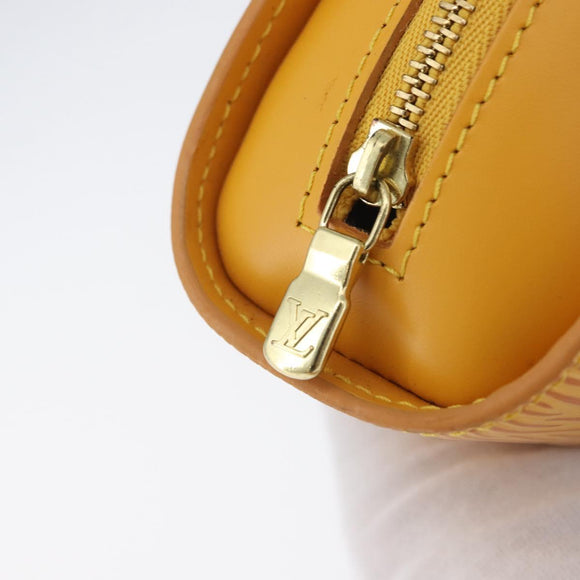 LOUIS VUITTON Epi Dauphine PM Pouch Yellow M48449 LV Auth ti3784
