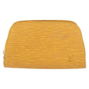 LOUIS VUITTON Epi Dauphine PM Pouch Yellow M48449 LV Auth ti3784-13