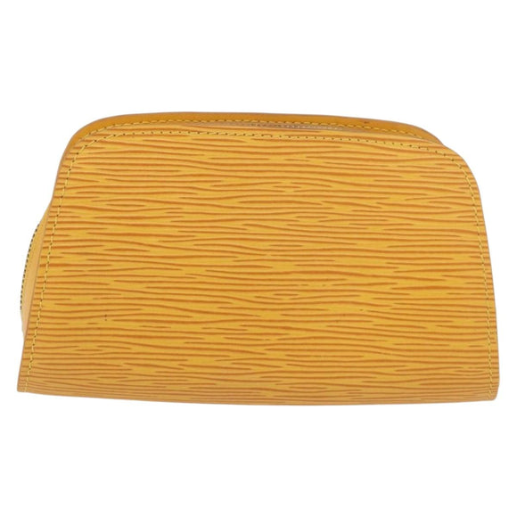LOUIS VUITTON Epi Dauphine PM Pouch Yellow M48449 LV Auth ti3784