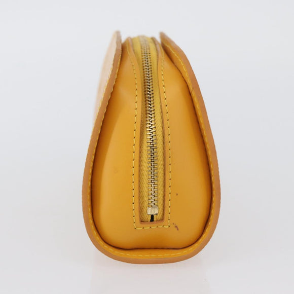 LOUIS VUITTON Epi Dauphine PM Pouch Yellow M48449 LV Auth ti3784