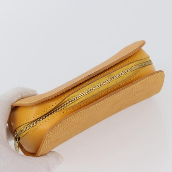 LOUIS VUITTON Epi Dauphine PM Pouch Yellow M48449 LV Auth ti3784