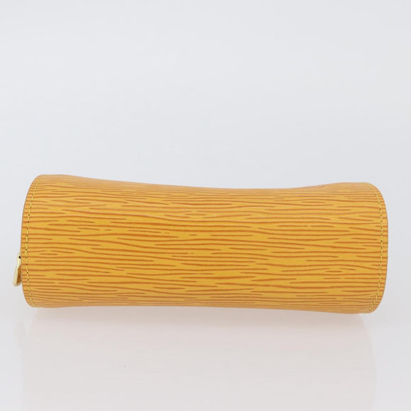 LOUIS VUITTON Epi Dauphine PM Pouch Yellow M48449 LV Auth ti3784