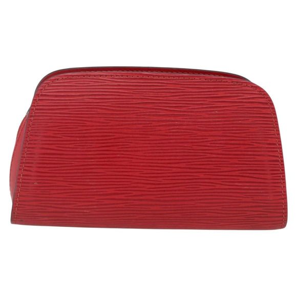 LOUIS VUITTON Epi Dauphine PM Pouch Castilian Red M48447 LV Auth ti3785