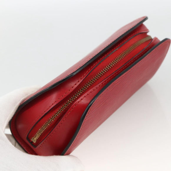 LOUIS VUITTON Epi Dauphine PM Pouch Castilian Red M48447 LV Auth ti3785