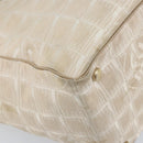 CHANEL New Travel Line Tote Bag Nylon Beige Gold CC Auth ti3788-9