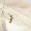 CHANEL New Travel Line Tote Bag Nylon Beige Gold CC Auth ti3788-20
