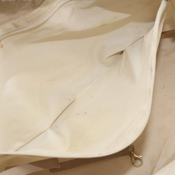 CHANEL New Travel Line Tote Bag Nylon Beige Gold CC Auth ti3788