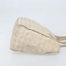 CHANEL New Travel Line Tote Bag Nylon Beige Gold CC Auth ti3788-3