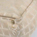 CHANEL New Travel Line Tote Bag Nylon Beige Gold CC Auth ti3789-12