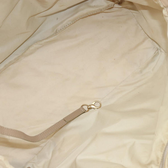 CHANEL New Travel Line Tote Bag Nylon Beige Gold CC Auth ti3789