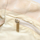 CHANEL New Travel Line Tote Bag Nylon Beige Gold CC Auth ti3789-19