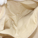 CHANEL New Travel Line Tote Bag Nylon Beige Gold CC Auth ti3789-20