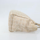 CHANEL New Travel Line Tote Bag Nylon Beige Gold CC Auth ti3789-4