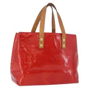 LOUIS VUITTON Monogram Vernis Reade PM Hand Bag Red Rouge M91088 LV Auth ti3791-1