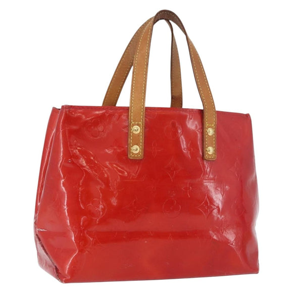 LOUIS VUITTON Monogram Vernis Reade PM Hand Bag Red Rouge M91088 LV Auth ti3791
